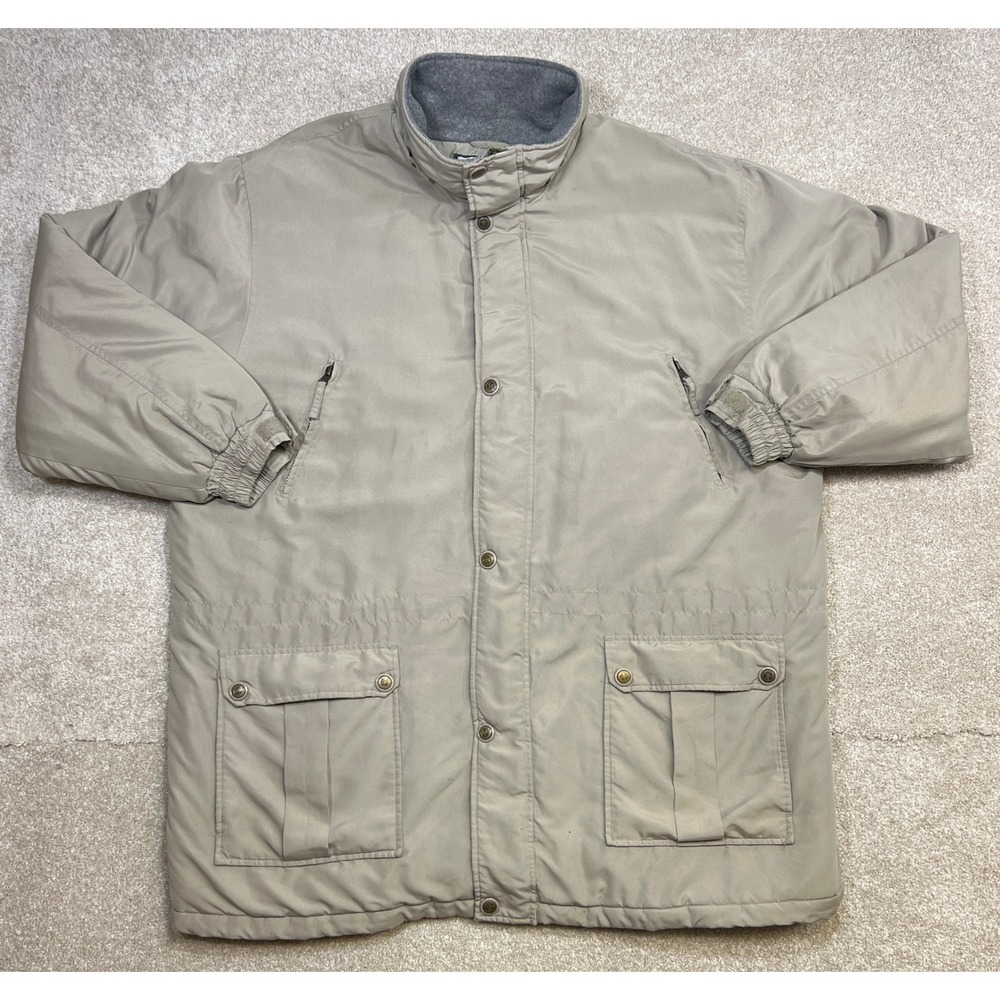 Vtg Field & Stream Gordon & Ferguson Men 2XLT Tan Insulated Full Zip Jacket Coat